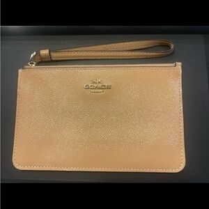 Coach Tan Wristlet Clutch